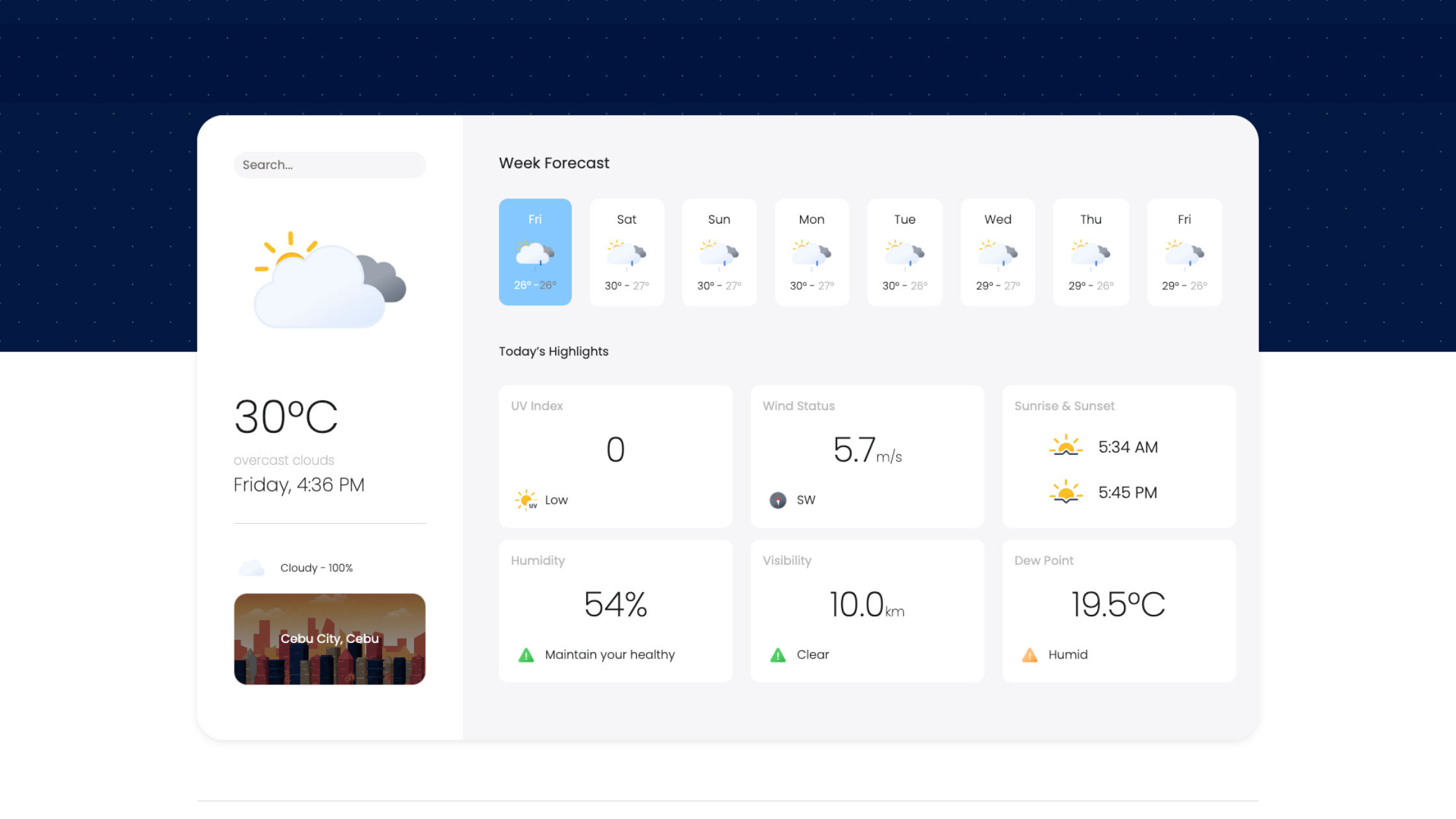 Weather Dashboard on SF Experience Cloud